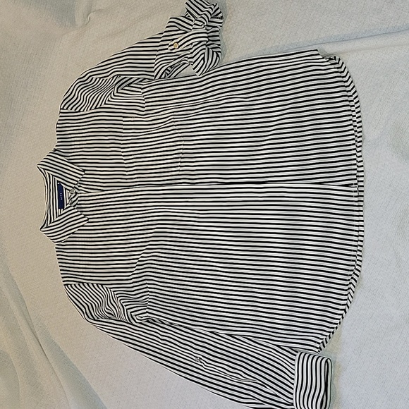 Apt. 9 Black White Striped Button-down Blouse XS Mint Condition - Picture 1 of 7